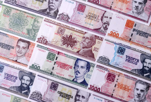 Preview: Cuba paper money, peso in various denominations. Cuba money