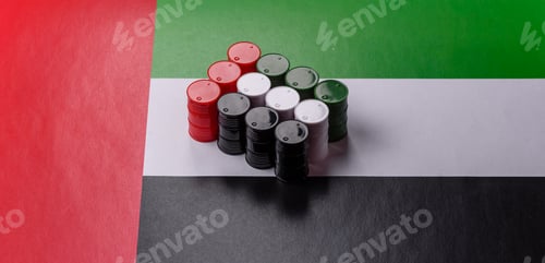 Preview: Metal barrels containing oil, gas, or chemicals, with a prohibition sign. Oil barrels