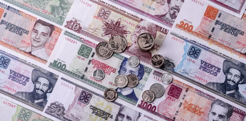 Preview: Cuba paper money, peso in various denominations. Cuba money