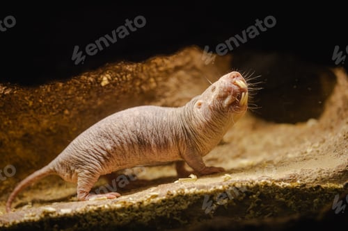 Preview: Naked Mole Rat in Underground Tunnel Habitat