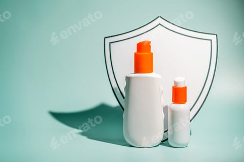 Preview: White sunscreen spf bottle