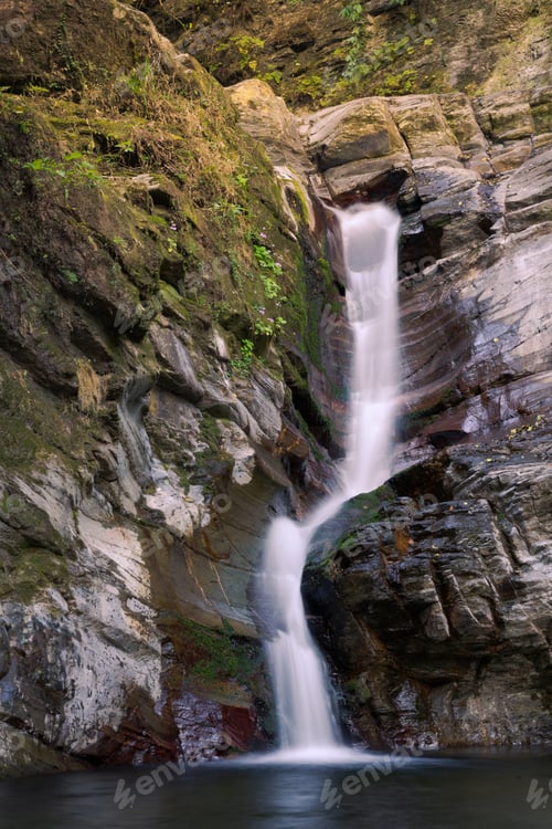 Preview: Long Exposure Waterfall in Rocky Canyon