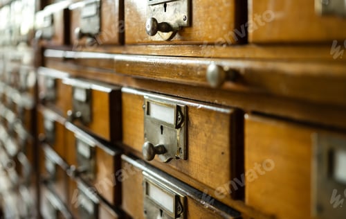Preview: Library Or Archive Reference Card Catalog.
