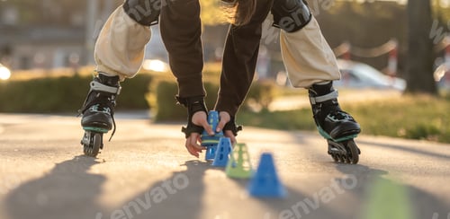 Preview: Girl Is Collecting Training Cones