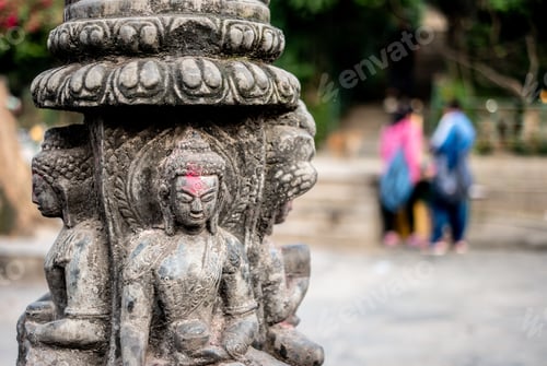 Preview: Stone Buddha Sculpture Showing Buddha