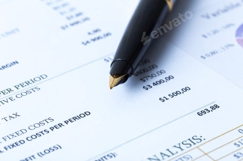 Preview: Financial report shows costs and expenses for a business in a detailed analysis