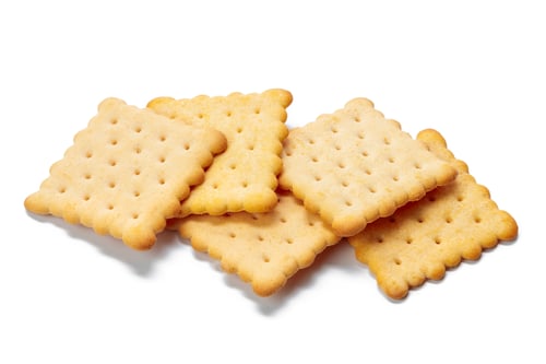Preview: Cracker cookies isolated on white background