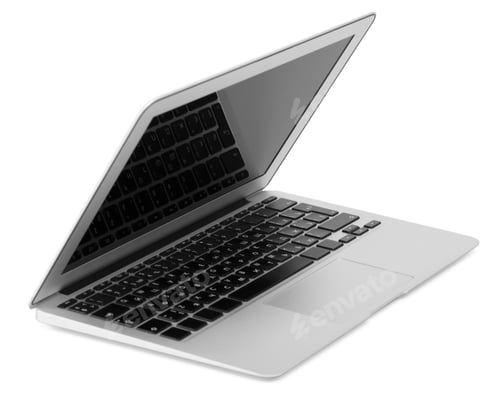 Preview: Laptop rests on a flat surface with its screen open and keyboard visible during a work session