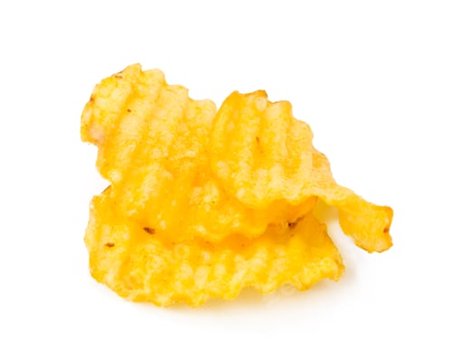 Preview: Crispy yellow snack placed on white background during a casual snack time