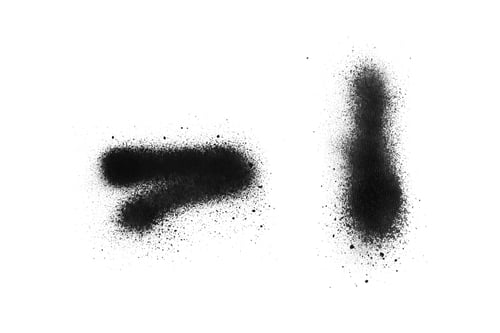 Preview: Black spray patterns on a white background showing artistic designs and shapes