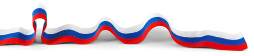 Preview: Wavy ribbon in red, blue, and white colors placed on white background