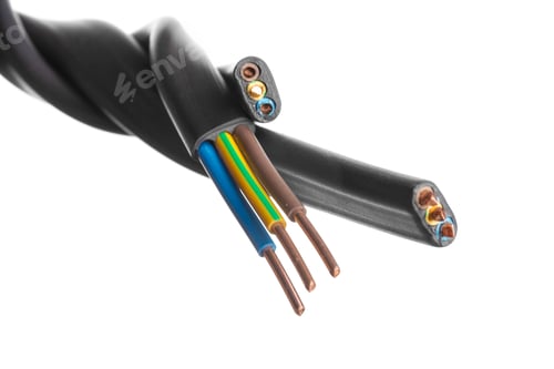 Preview: Wires show different colors for electrical connections in a home setting