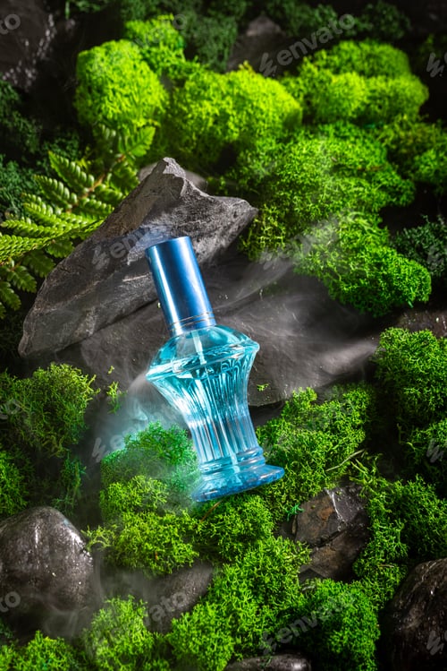 Preview: Unique blue perfume as the scent of damp forest.