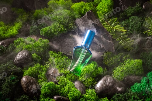 Preview: Beautiful blue perfume as the aroma of a rainforest.