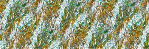 Preview: Colorful Diagonal Crumpled Foil Abstract Pattern With Cyan Green And Gold Accents For Vibrant