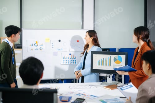 Preview: Business team using AI and data analytics for strategy, digital transformation and growth, modern wo