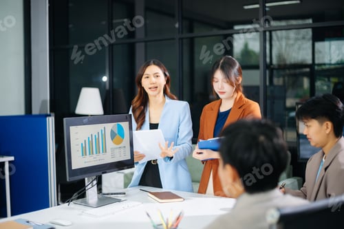 Preview: Business team using AI and data analytics for strategy, digital transformation and growth, modern wo