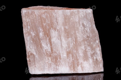Preview: Macro mineral stone red gypsum on black background