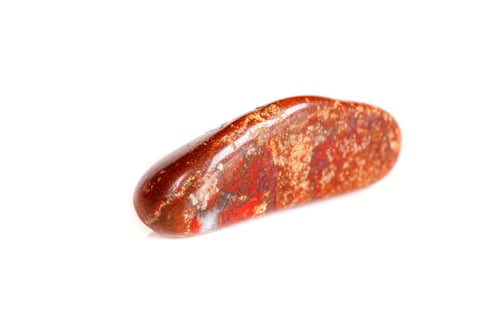 Preview: Macro mineral stone jasper on a white background