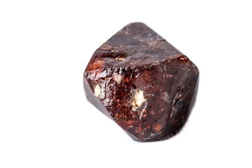 Preview: Macro Zircon mineral stone on a white background