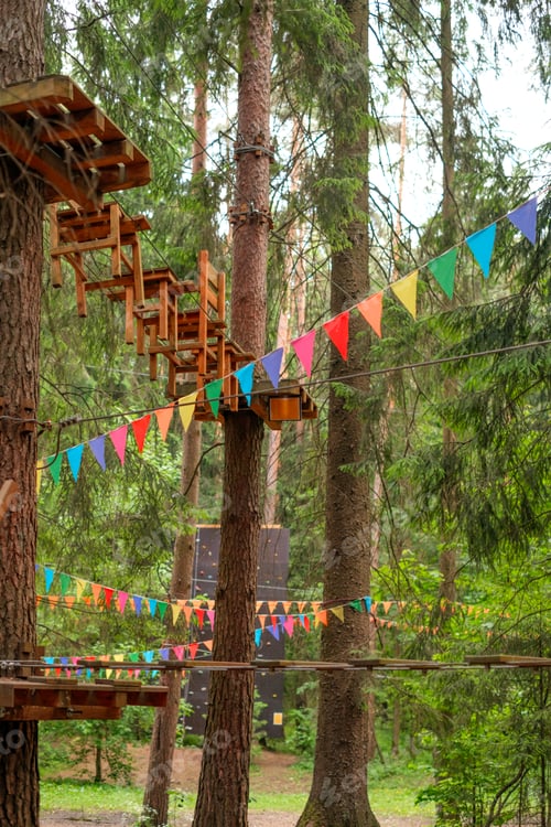 Preview: Opening of Rope park, complex of obstacles suspended at height