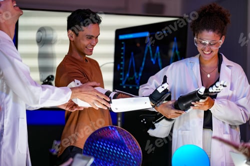 Preview: Engineering team overseeing high-capacity robotic production lines that utilize integrated chip tech