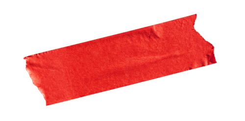 Preview: Red paper masking tape strip with wrinkled texture, isolated on white background for design and coll