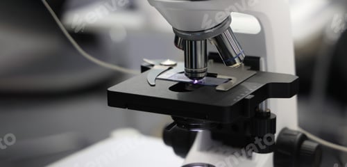 Preview: Microscopes and digital imaging systems analyzing samples in laboratory.