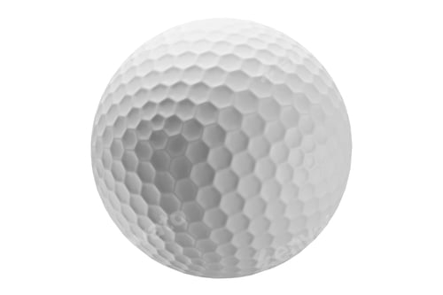 Preview: Clean White Golf Ball With a Distinct Hexagonal Dimple Pattern, Perfectly Isolated on a Solid White