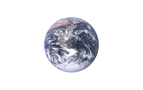Preview: Planet Earth on an isolated white background. Element for designers.