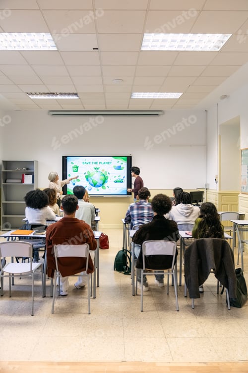 Preview: Students learning about environmental sustainability in classroom