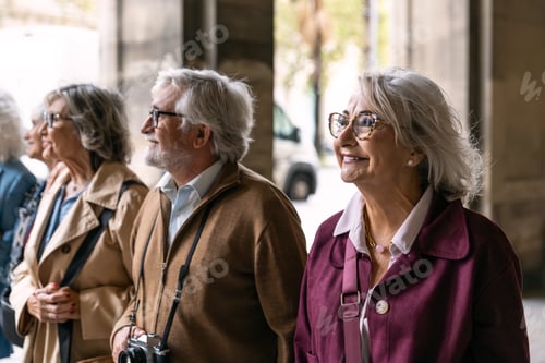 Preview: Senior friends enjoying city lifestyle during travel tour