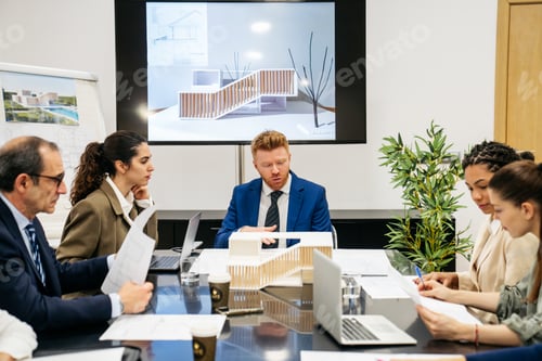 Preview: Real estate business leaders discussing architectural project model