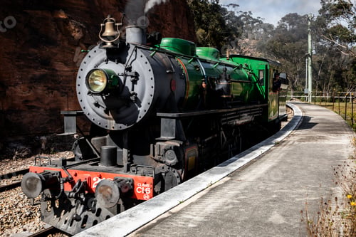 Preview: Historic Steam Train Approaches Rural Railway Station