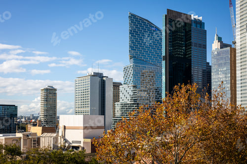 Preview: Modern skyscrapers urban autumn cityscape Sydney