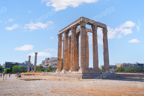 Preview: Temple of Olympian Zeus ruins in Athens Greece