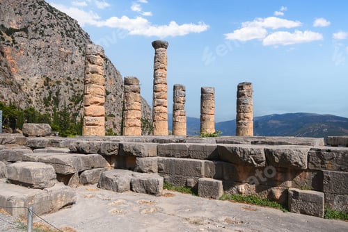 Preview: Ancient ruins of Delphi Temple of Apollo in Greece