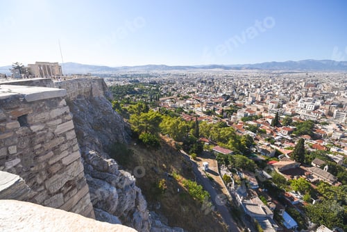 Preview: Athens Acropolis panorama overlooking historic city landscape