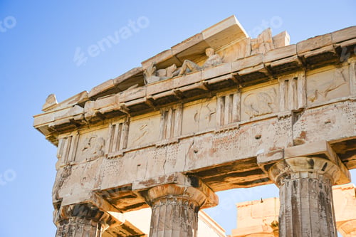Preview: Parthenon pediment details showcasing ancient Greek architecture in Athens