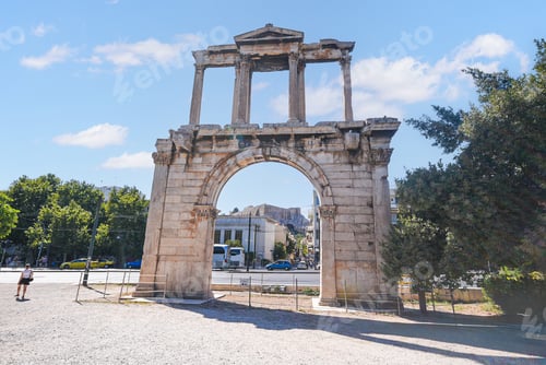 Preview: Hadrian's Arch framing the Athens Acropolis landmark