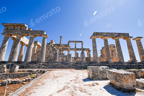 Preview: Temple of Aphaia ruins on Aegina island, Greece