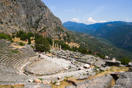 Preview: Ancient Theatre and Temple of Apollo at Delphi, Greece