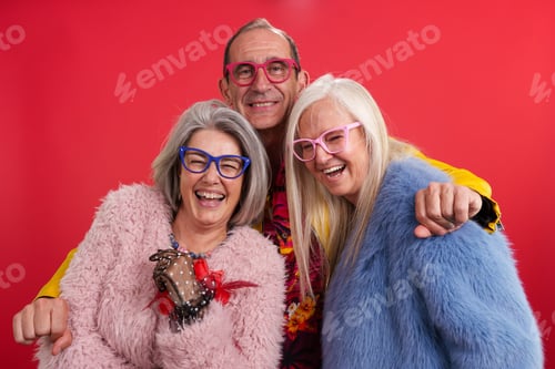 Preview: Senior friends enjoying vibrant fashion and positive aging
