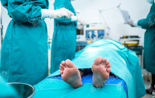 Preview: Operating room surgery patient feet medical procedure
