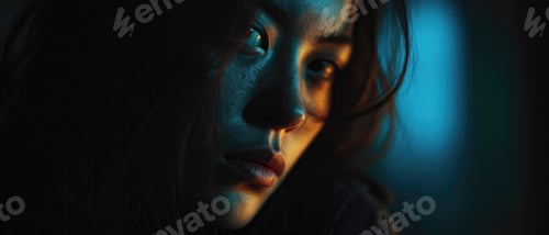 Preview: ntense Close Up Woman Portrait With Cinematic Lighting