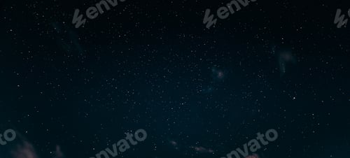 Preview: starry night sky with Milky Way and stars, astronomy astrophotography night landscape