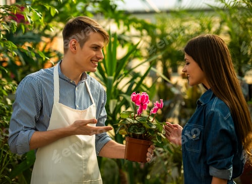 Preview: Florist Assisting Customer.