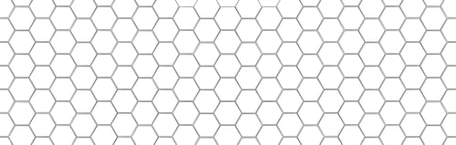 Preview: Hexagon grid pattern isolated on white panoramic background with clipping path, illustration