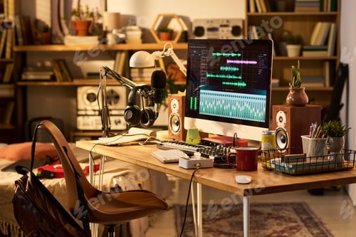 Preview: Home Audio Editing Workspace Supporting Podcast and Music Production