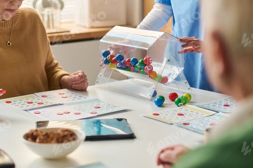 Preview: Senior People Playing Bingo during Social Activity in Care Center